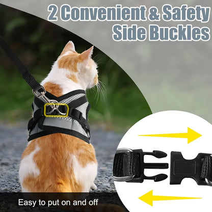 The KittyWalk – Soft Harness & Leash Set for Cats