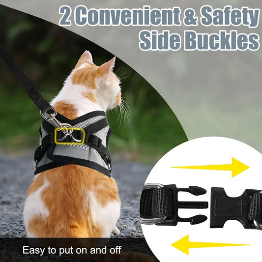 The KittyWalk – Soft Harness & Leash Set for Cats