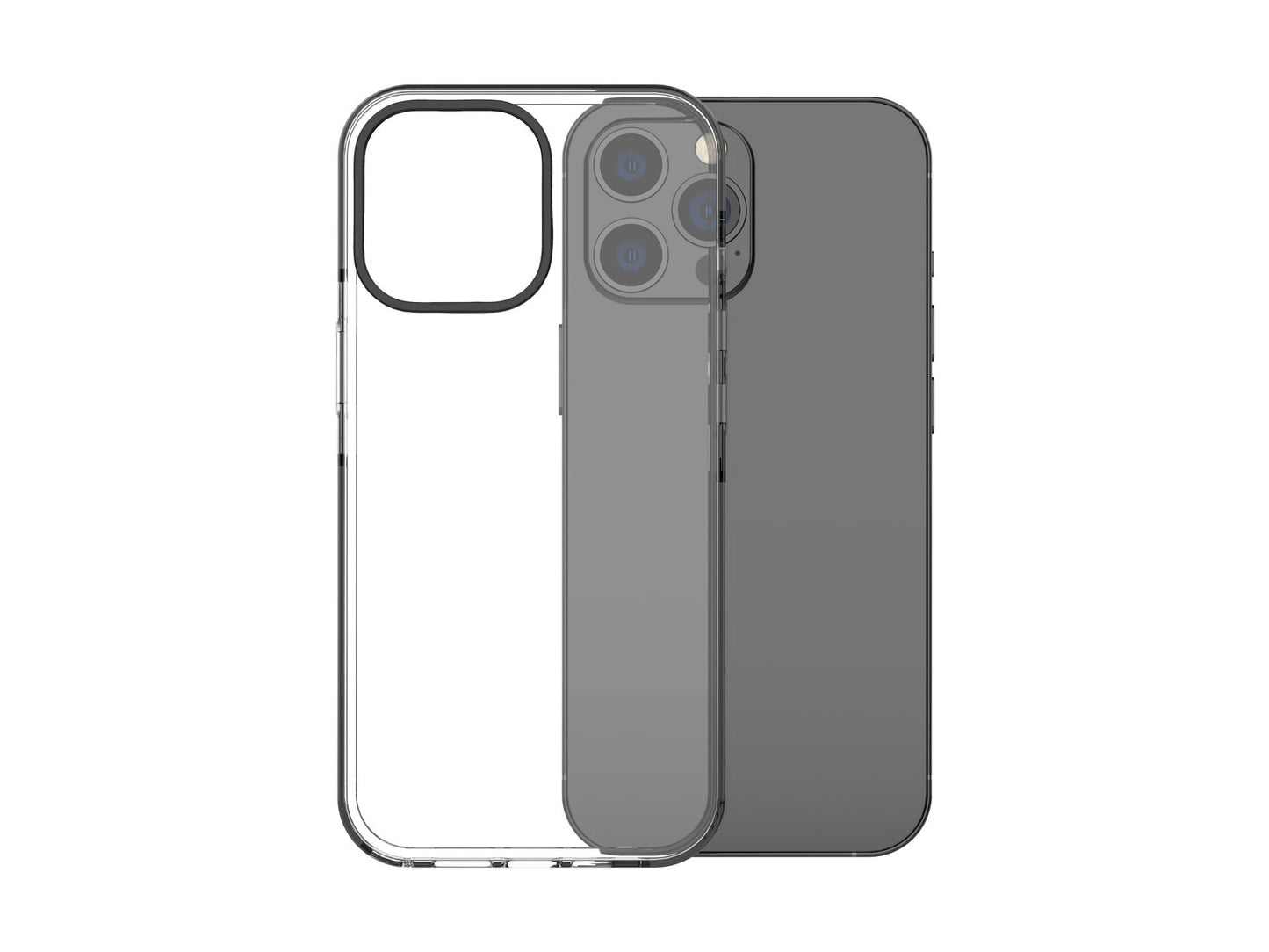 Capa transparente para telemóvel Techancy New Acrylic, KX5602, compatível com iPhone X/Xs, transparente + Preto