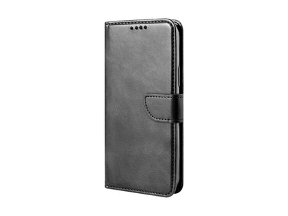 Capa flip em couro para telemóvel com 3 ranhuras para cartões, KX5600, função suporte e proteção contra quedas, compatível com iPhone X/Xs, Preto