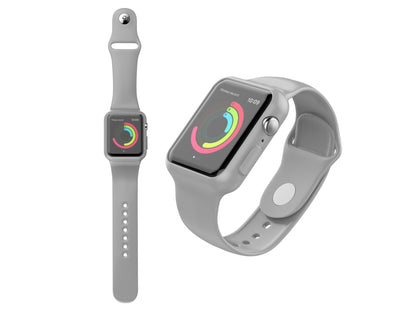 Pulseira para relógio totalmente adesiva Techancy, KC2112, compatível com Apple Watch 42-44 mm, cinzenta