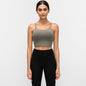 New Quick Dry Women Solid Vest-Type Yoga  with Removable Pads