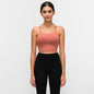 New Quick Dry Women Solid Vest-Type Yoga  with Removable Pads