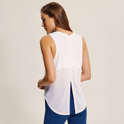 Mesh Patchwork  Women Loose Fit Solid Yoga Fitness