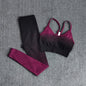 Ombre Gym Set Women Sport Suit Fitness Wear Sportswear Seamless Leggings Padded Sports Bras Yoga Sets Workout Clothing