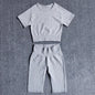 Yoga Set Seamless Women's Sportswear Workout Clothes Athletic Wear Gym Legging Fitness Bra Crop Top Long Sleeve Sports Suits