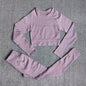 Yoga Set Seamless Women's Sportswear Workout Clothes Athletic Wear Gym Legging Fitness Bra Crop Top Long Sleeve Sports Suits