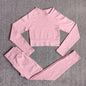 Yoga Set Seamless Women's Sportswear Workout Clothes Athletic Wear Gym Legging Fitness Bra Crop Top Long Sleeve Sports Suits