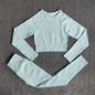 Yoga Set Seamless Women's Sportswear Workout Clothes Athletic Wear Gym Legging Fitness Bra Crop Top Long Sleeve Sports Suits