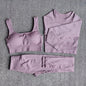 Yoga Set Seamless Women's Sportswear Workout Clothes Athletic Wear Gym Legging Fitness Bra Crop Top Long Sleeve Sports Suits