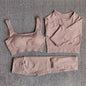 Yoga Set Seamless Women's Sportswear Workout Clothes Athletic Wear Gym Legging Fitness Bra Crop Top Long Sleeve Sports Suits