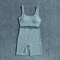 2PCS Women Yoga Set Gym Set Sexy Bra Seamless Sports Shorts Workout Running Clothing Gym Wear Athletic Sport Suit
