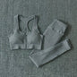 Seamless Women Yoga Set Workout Sportswear Gym Clothing Zipper Long Sleeve High Waist Leggings Fitness Bra Athletic Sports Suits