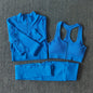 Seamless Women Yoga Set Workout Sportswear Gym Clothing Zipper Long Sleeve High Waist Leggings Fitness Bra Athletic Sports Suits