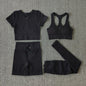 Seamless Women Yoga Set Workout Sportswear Gym Clothing Zipper Long Sleeve High Waist Leggings Fitness Bra Athletic Sports Suits