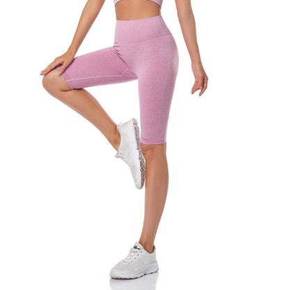 Seamless Fitness Women Yoga Shorts High Waist Workout Shorts Hip Push Up Yoga Running Shorts Sport Gym Leggings