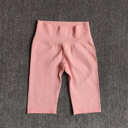 Seamless Fitness Women Yoga Shorts High Waist Workout Shorts Hip Push Up Yoga Running Shorts Sport Gym Leggings